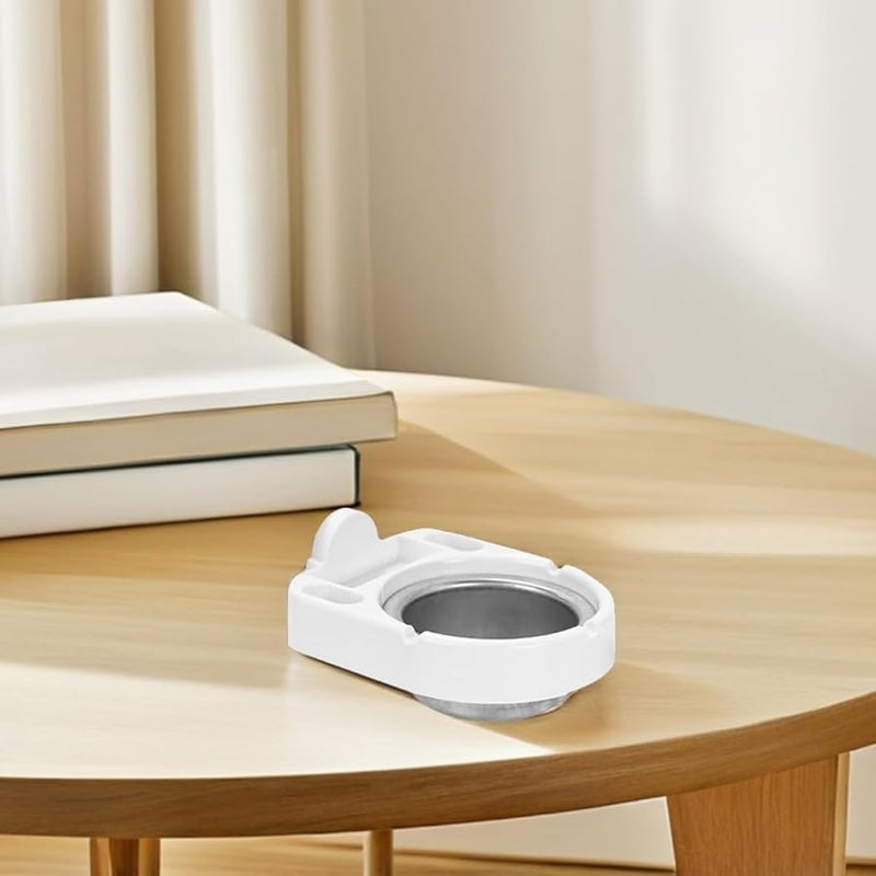 Wall Mounted Stainless Steel Ashtray with Detachable Bin No Drill Installation White - Image 4